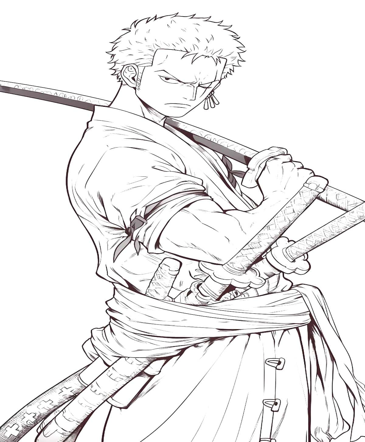 Dessin à colorier: Roronoa Zoro (Animé et Manga) #218179 - Coloriages à Imprimer Gratuits