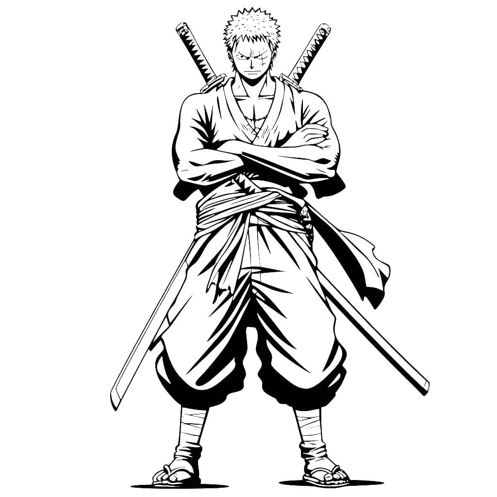 Coloriage gratuit Roronoa Zoro #218180 de la collection Animé et Manga à imprimer