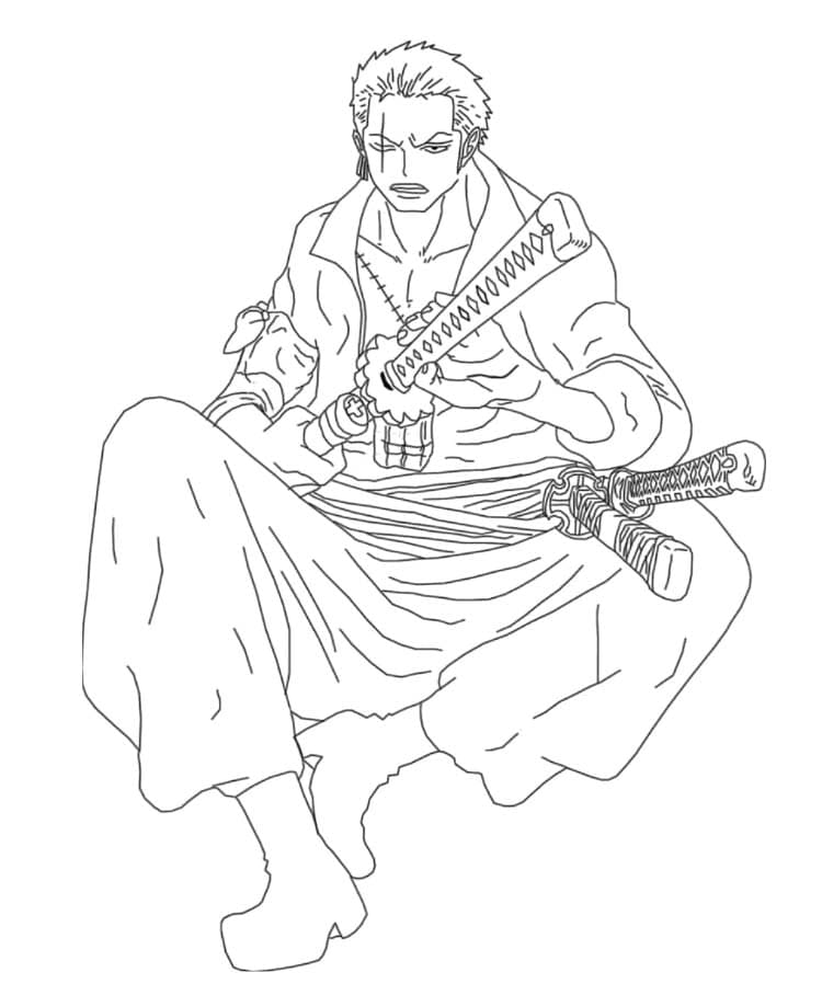 Dessin à colorier: Roronoa Zoro (Animé et Manga) #218187 - Coloriages à Imprimer Gratuits