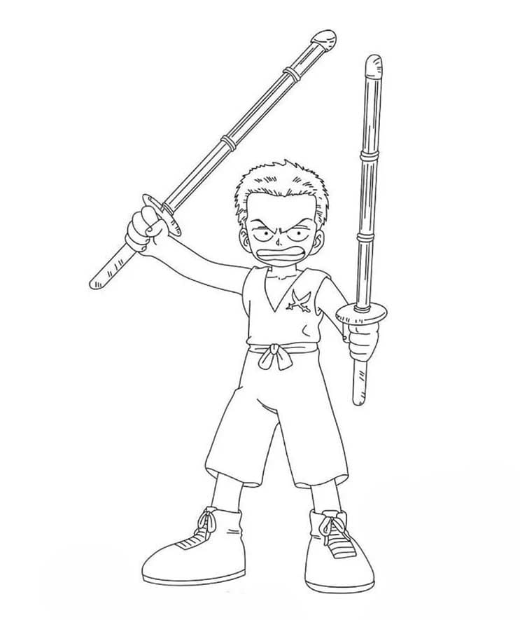 Coloriage gratuit Roronoa Zoro #218189 de la collection Animé et Manga à imprimer