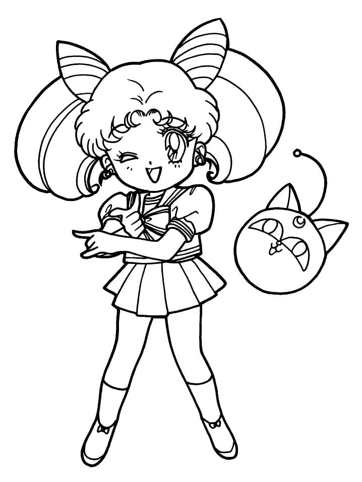 Coloriage gratuit Sailor Moon #183001 de la collection Animé et Manga à imprimer