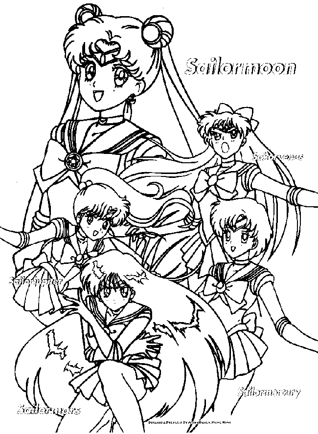 Coloriage gratuit Sailor Moon #50251 de la collection Animé et Manga à imprimer