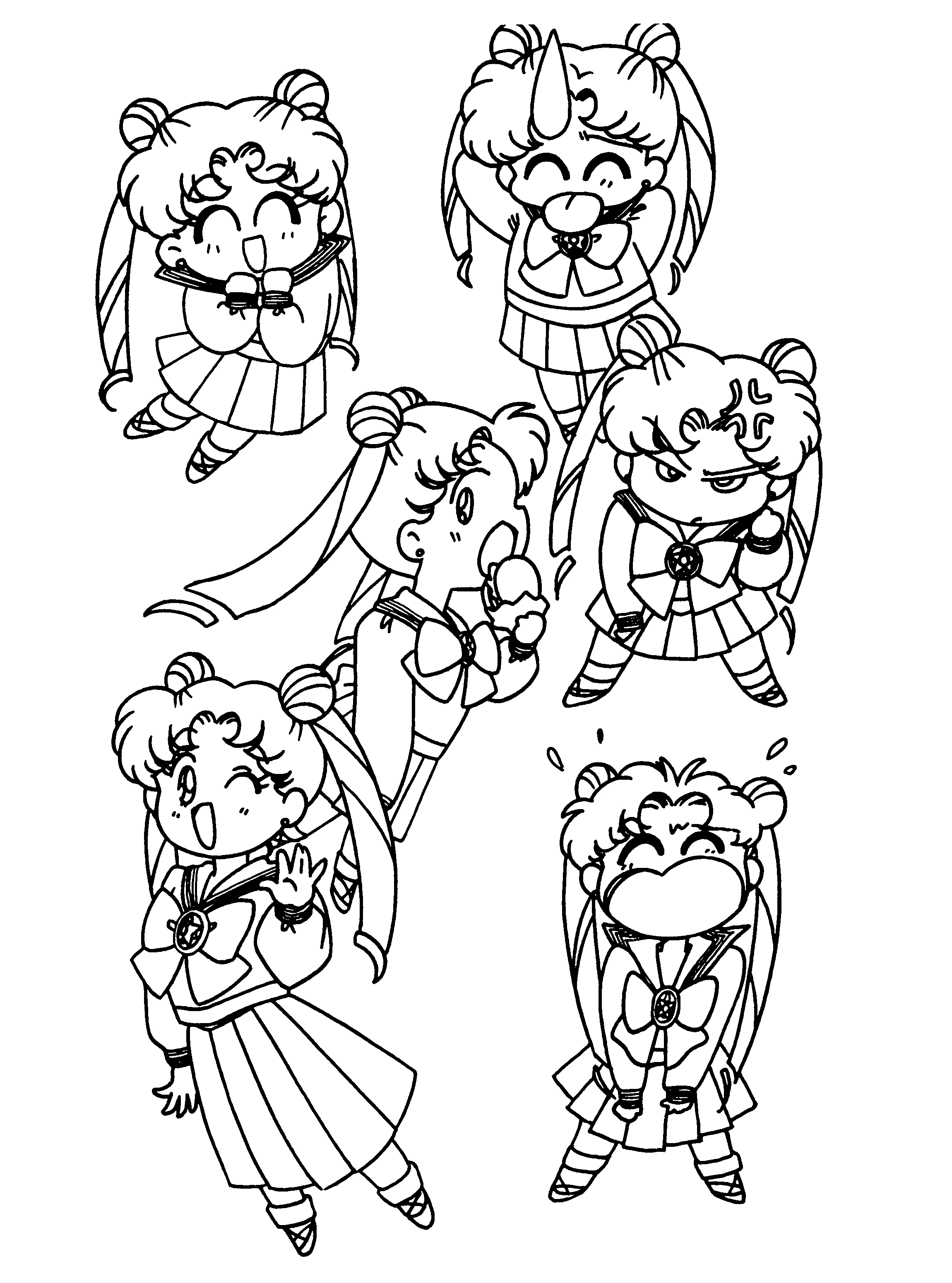 Coloriage gratuit Sailor Moon #50302 de la collection Animé et Manga à imprimer
