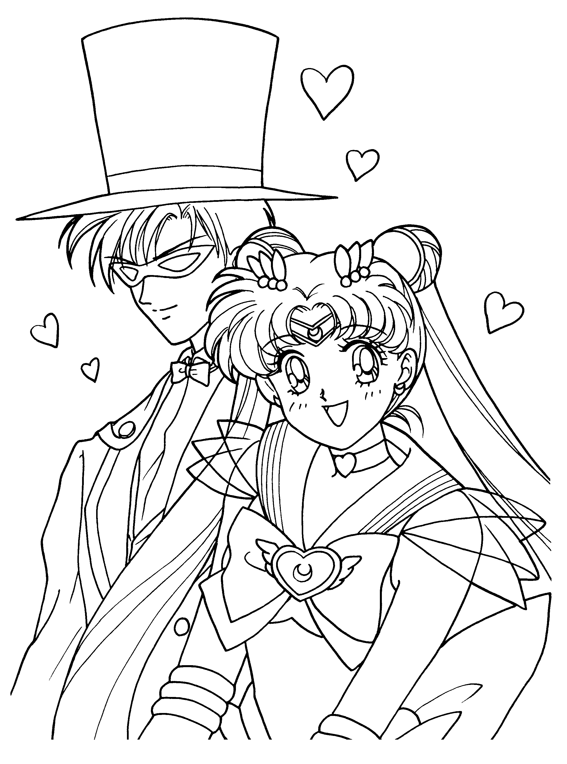 Joli coloriage Sailor Moon #50323 de la collection Animé et Manga, prêt à imprimer pour petits et grands