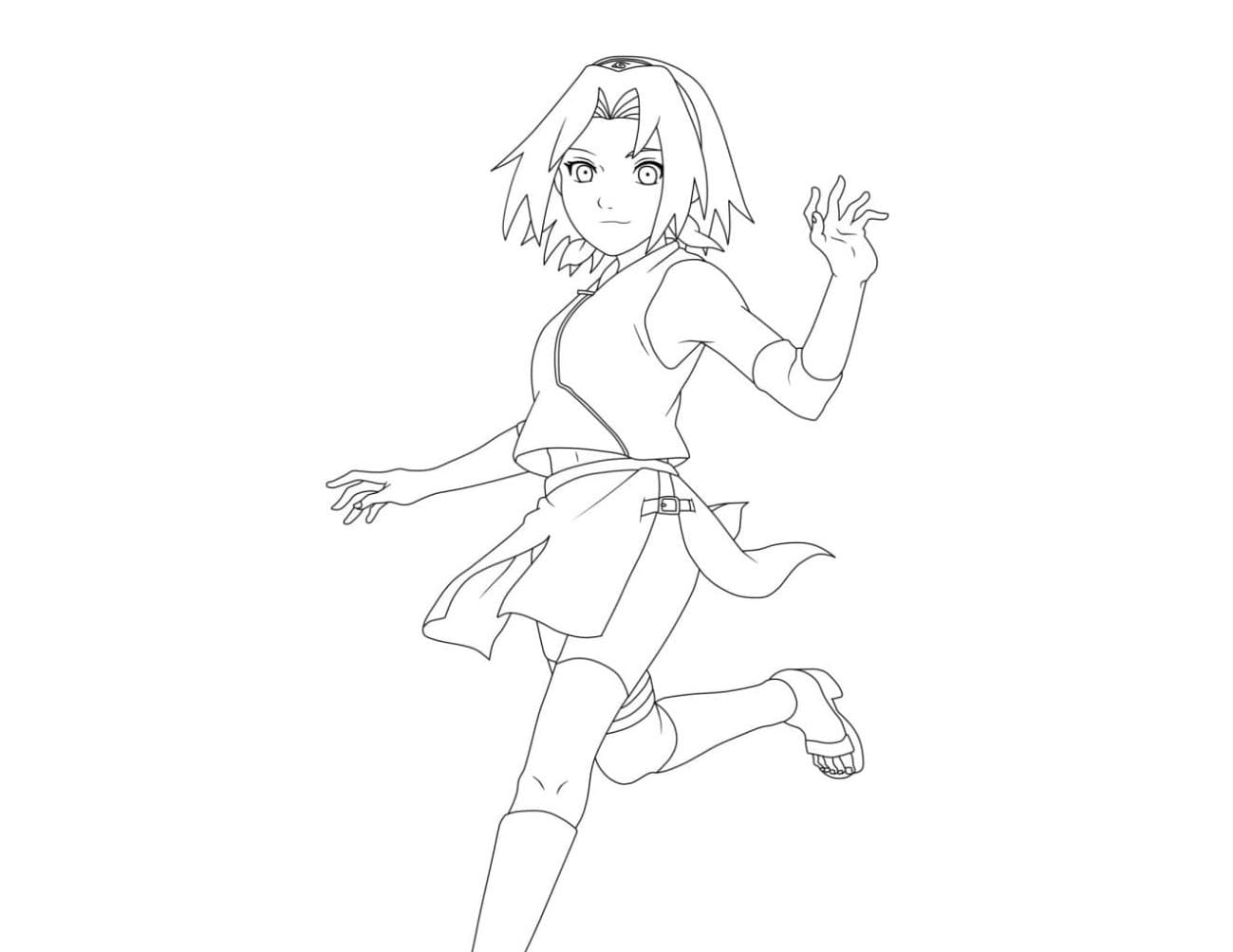 Dessin à colorier: Sakura Haruno (Animé et Manga) #179919 - Coloriages à Imprimer Gratuits