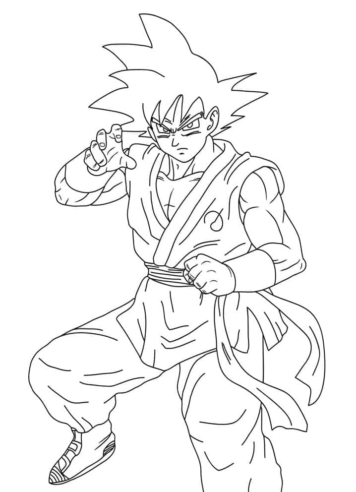 Dessin à colorier: Sangoku (Animé et Manga) #201349 - Coloriages à Imprimer Gratuits