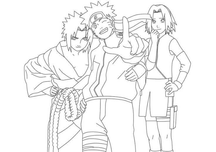 Coloriage gratuit Sasuke #171415 de la collection Animé et Manga à imprimer