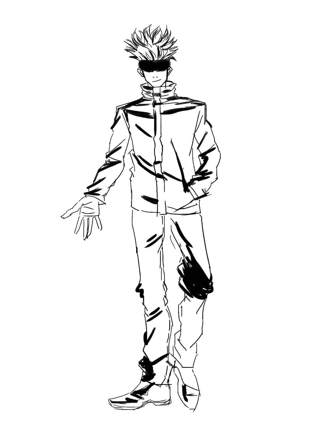 Coloriage gratuit Satoru Gojo #220368 de la collection Animé et Manga à imprimer