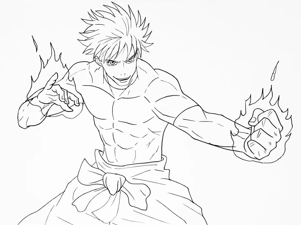 Coloriage gratuit Satoru Gojo #220371 de la collection Animé et Manga à imprimer