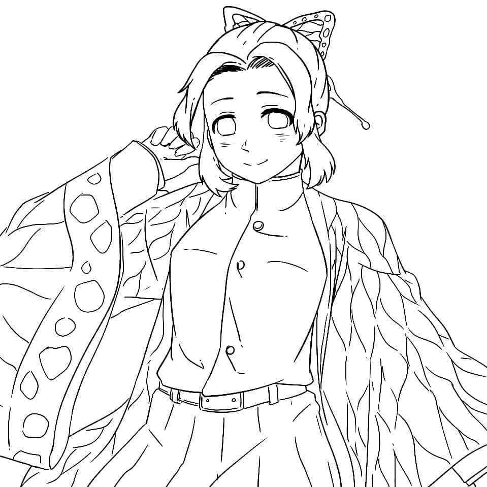 Dessin à colorier: Shinobu Kocho (Animé et Manga) #219323 - Coloriages à Imprimer Gratuits