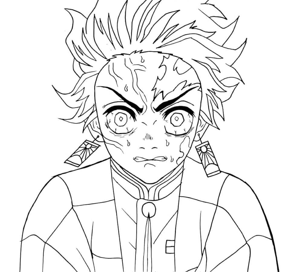 Coloriage gratuit Tanjiro #213504 de la collection Animé et Manga à imprimer