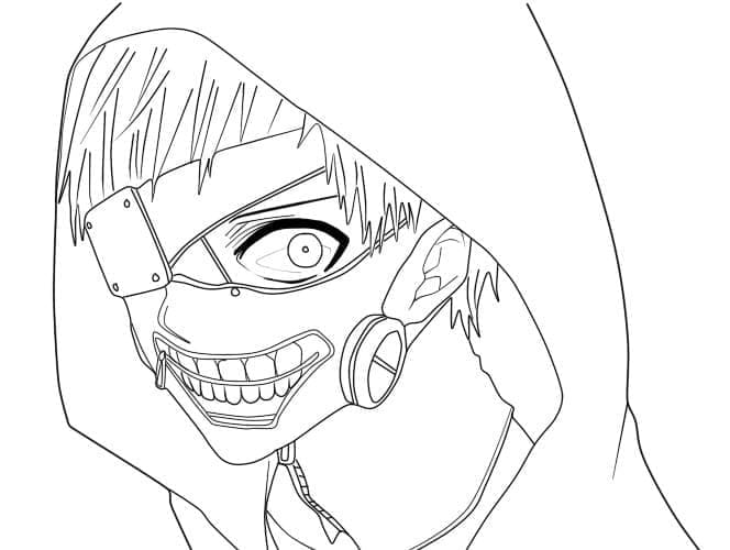 Dessin à colorier: Tokyo Ghoul (Animé et Manga) #183104 - Coloriages à Imprimer Gratuits