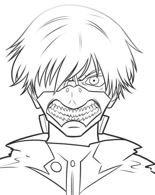 Coloriage gratuit Tokyo Ghoul #183113 de la collection Animé et Manga à imprimer