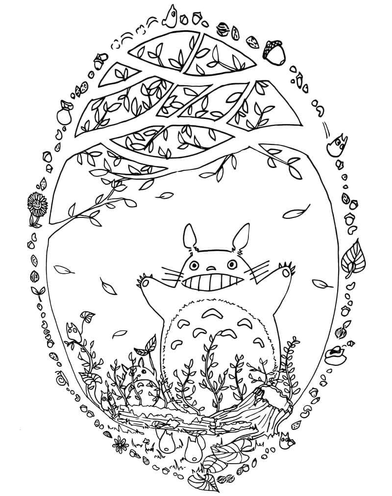 Coloriage gratuit Totoro #180121 de la collection Animé et Manga à imprimer