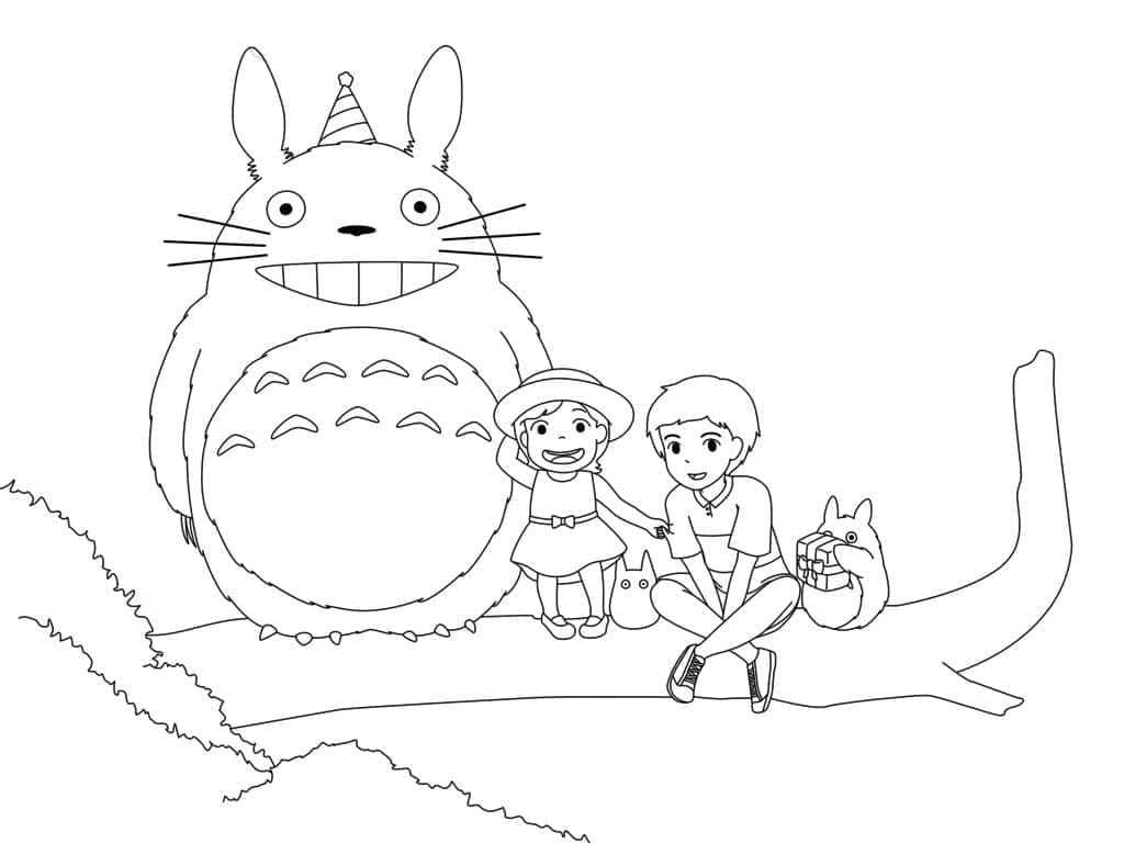 Coloriage gratuit pour enfants et adultes Totoro #180146, collection Animé et Manga