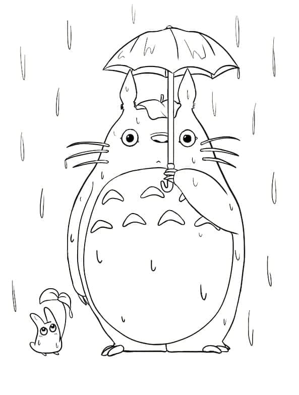 Dessin à colorier Totoro #180155 issu de la collection Animé et Manga, prêt à imprimer