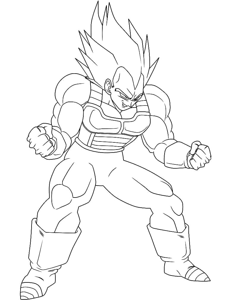 Coloriage gratuit Vegeta #182909 de la collection Animé et Manga à imprimer