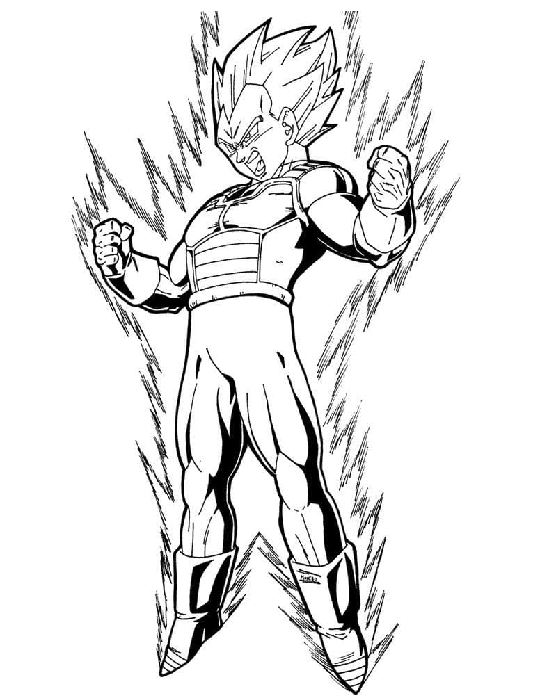 Dessin à colorier: Vegeta (Animé et Manga) #182912 - Coloriages à Imprimer Gratuits
