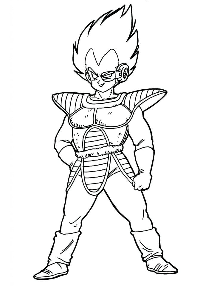 Coloriage gratuit Vegeta #182916 de la collection Animé et Manga à imprimer