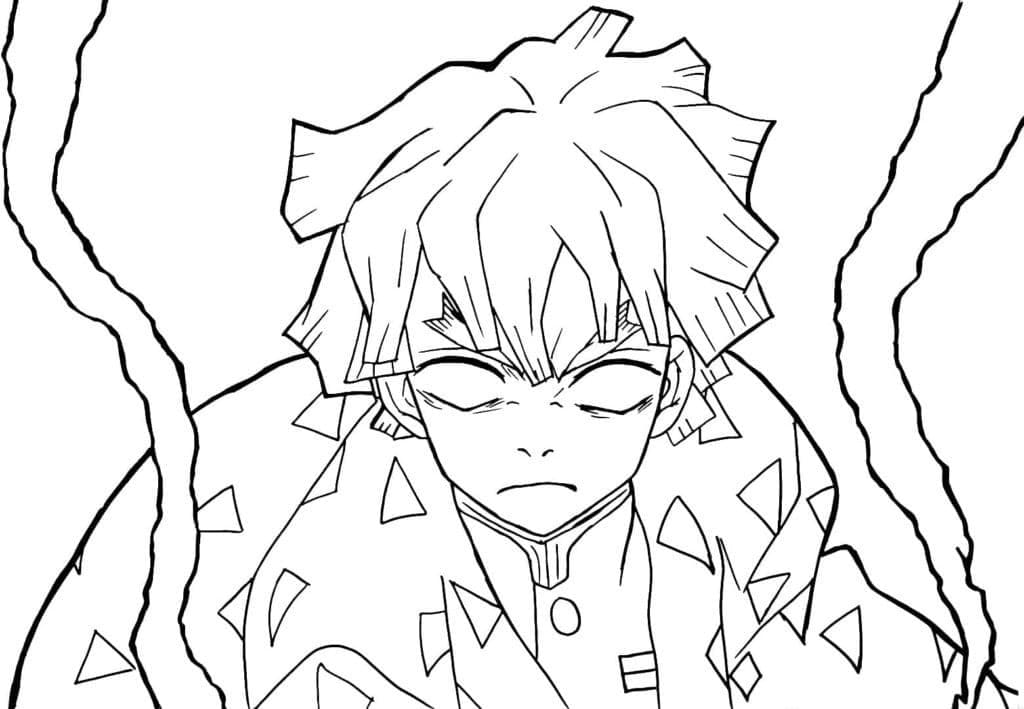 Coloriage gratuit Zenitsu #214099 de la collection Animé et Manga à imprimer