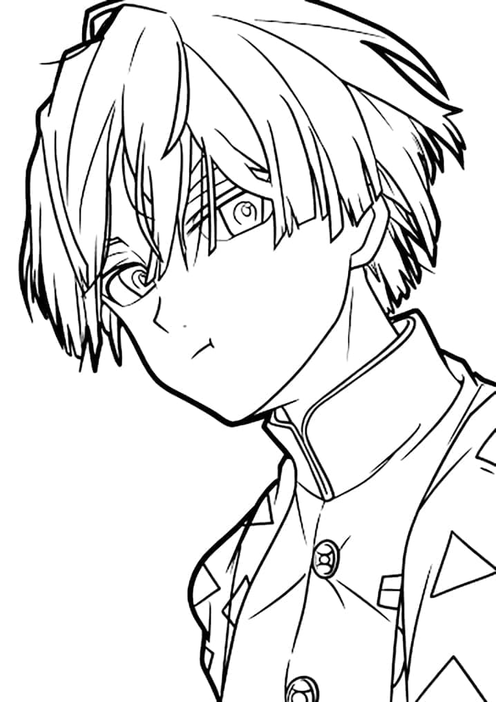 Coloriage gratuit Zenitsu #214102 de la collection Animé et Manga à imprimer