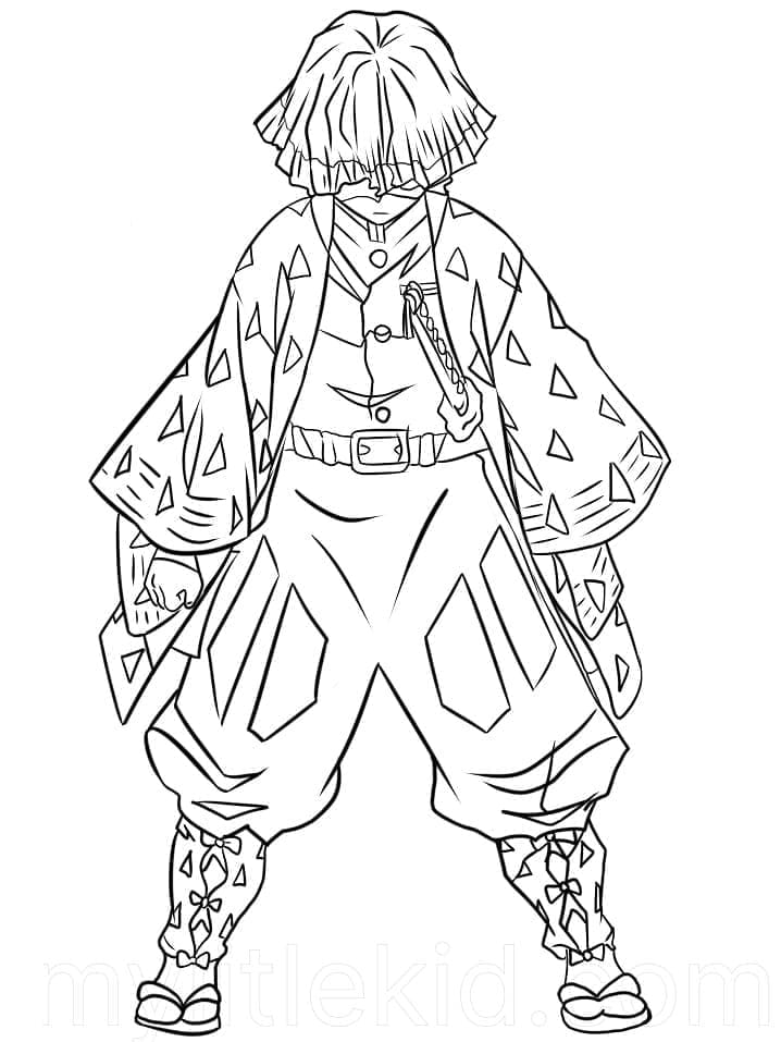 Coloriage gratuit Zenitsu #214104 de la collection Animé et Manga à imprimer