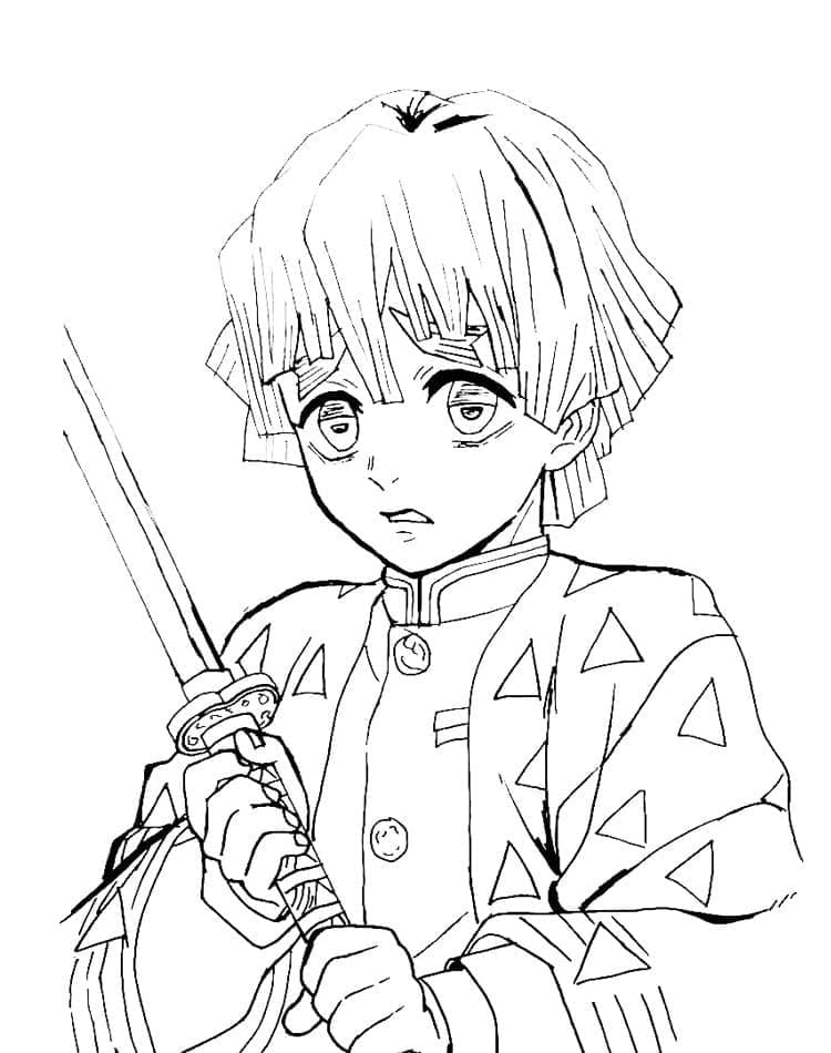 Coloriage gratuit Zenitsu #214115 de la collection Animé et Manga à imprimer