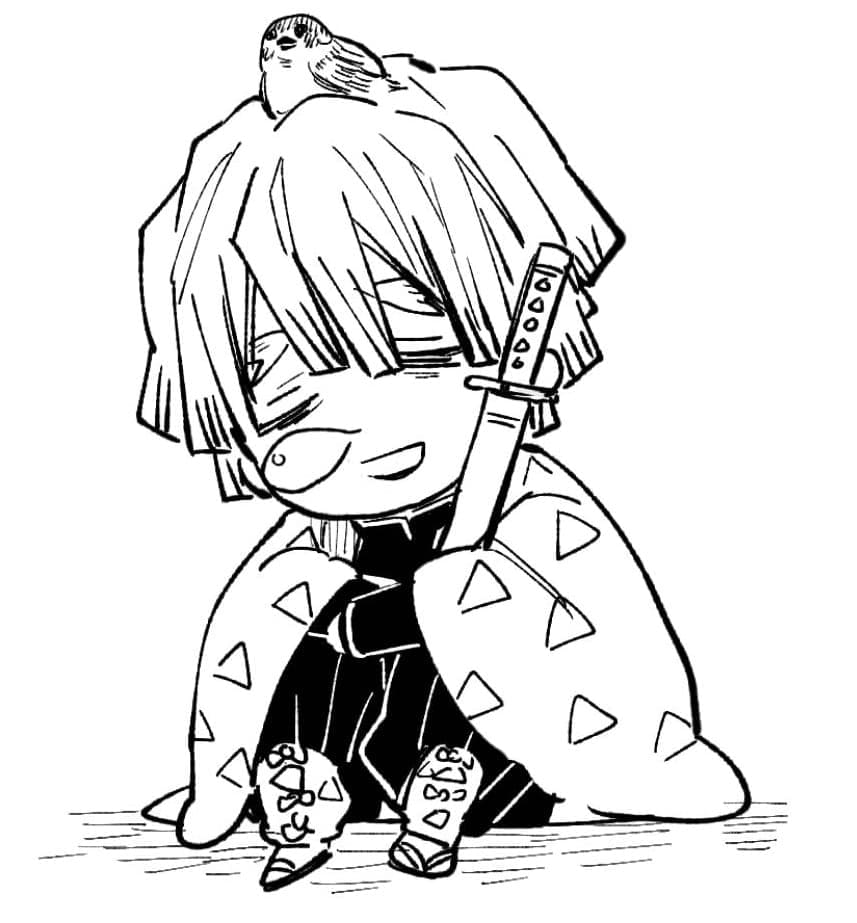 Coloriage gratuit Zenitsu #214117 de la collection Animé et Manga à imprimer