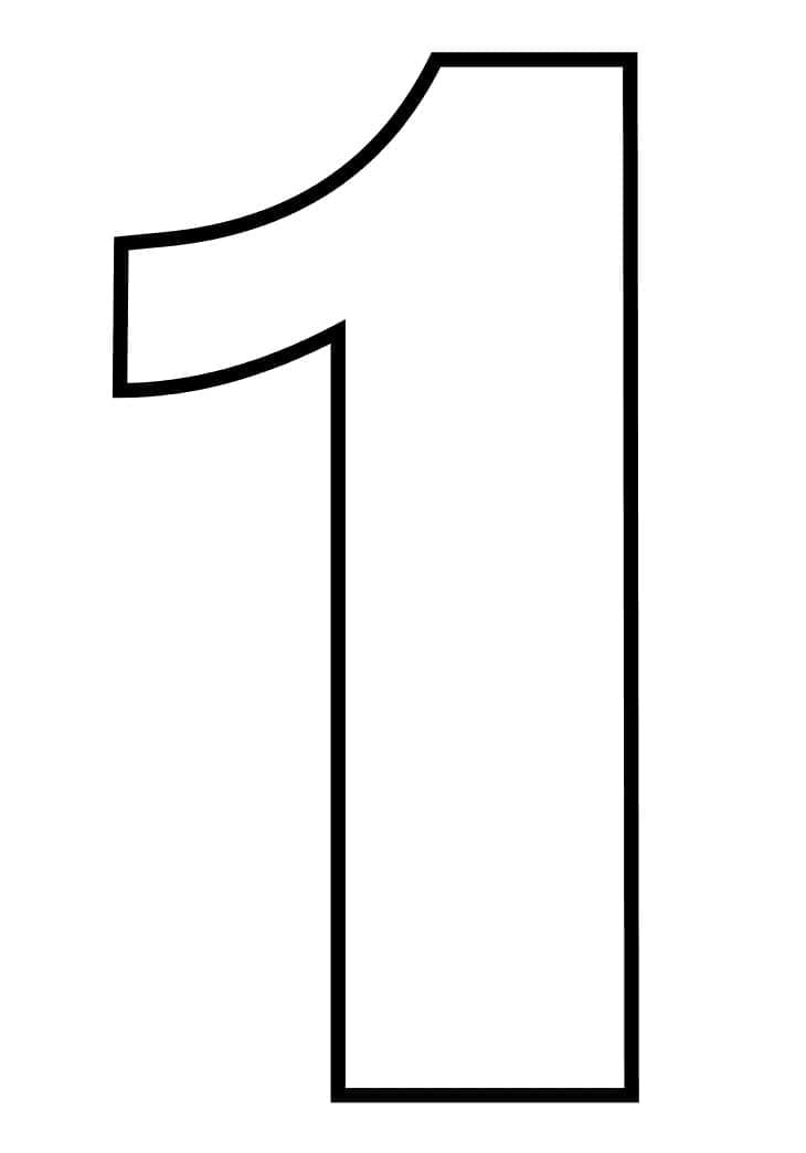 Coloriage gratuit Chiffre 1 #221298 de la collection Apprentissage et Éducation à imprimer