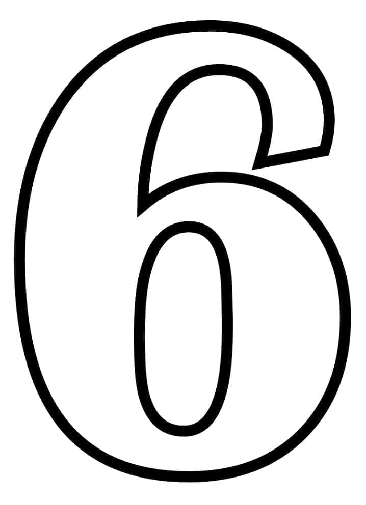 Coloriage gratuit Chiffre 6 #221422 de la collection Apprentissage et Éducation à imprimer