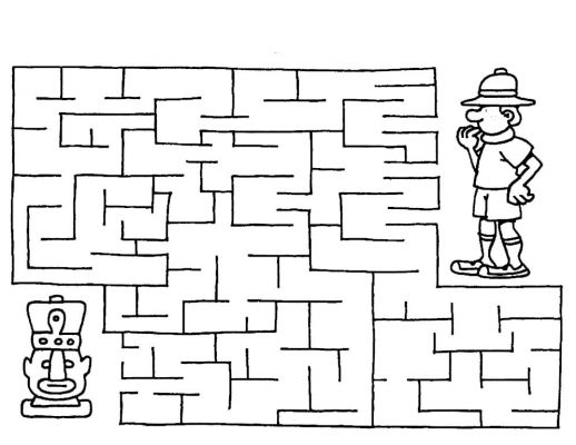 Joli coloriage Labyrinthes #126729 de la collection Apprentissage et Éducation, prêt à imprimer pour petits et grands