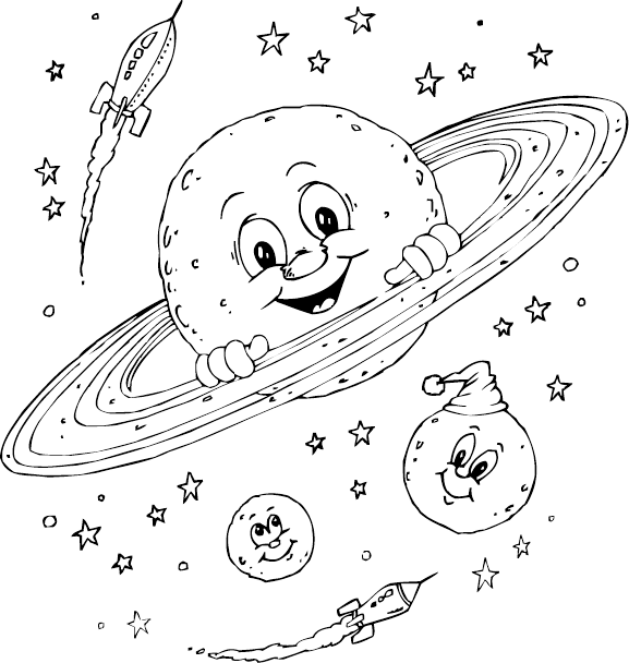 Dessin à colorier: Planete (Système Solaire) (Apprentissage et Éducation) #157600 - Coloriages à Imprimer Gratuits