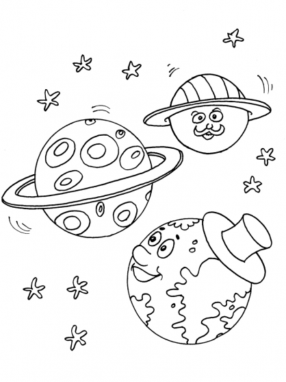Dessin à colorier: Planete (Système Solaire) (Apprentissage et Éducation) #157604 - Coloriages à Imprimer Gratuits