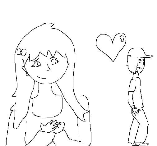 Coloriage Amour #194133 à imprimer gratuitement, extrait de la collection Autres