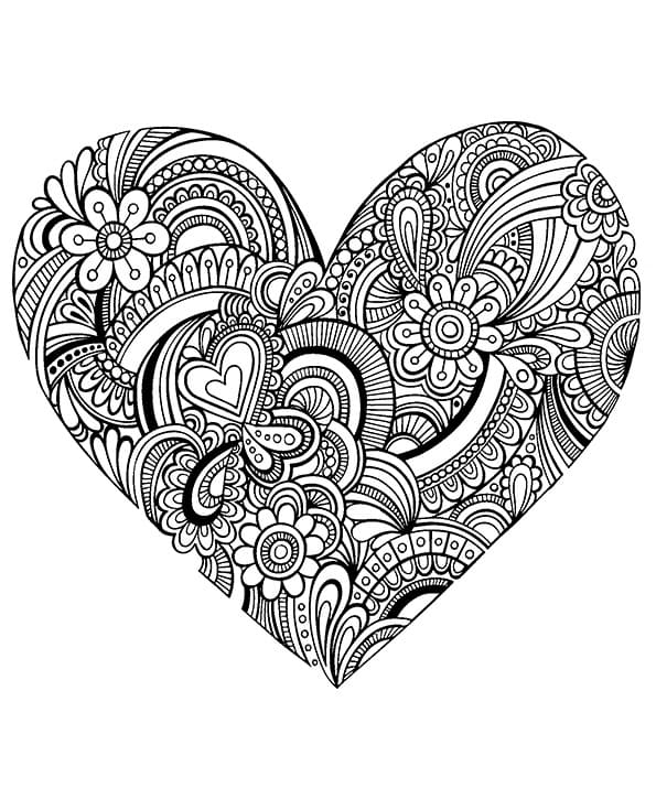 Coloriage gratuit Coeur #173254 de la collection Autres à imprimer