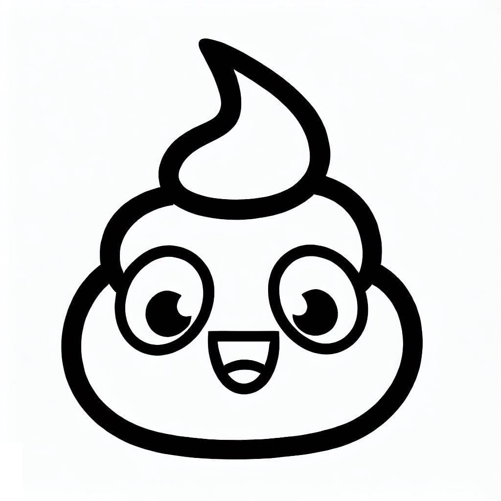 Coloriage gratuit Crotte (Caca Emoji) #190905 de la collection Autres à imprimer