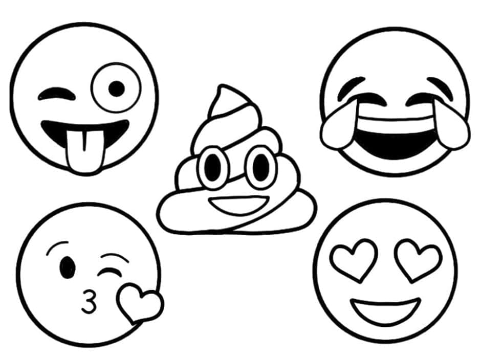 Coloriage gratuit Emoji #190371 de la collection Autres à imprimer