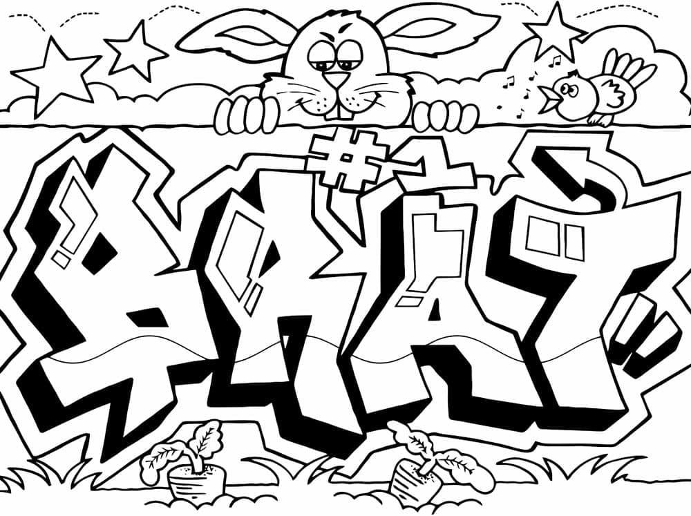 Coloriage gratuit Graffiti #192184 de la collection Autres à imprimer