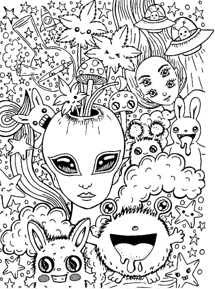 Coloriage gratuit Psychedelique #210047 de la collection Autres à imprimer