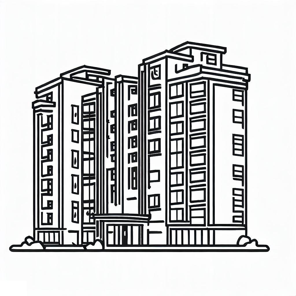 Coloriage gratuit Appartement #189291 de la collection Bâtiments et Architecture à imprimer
