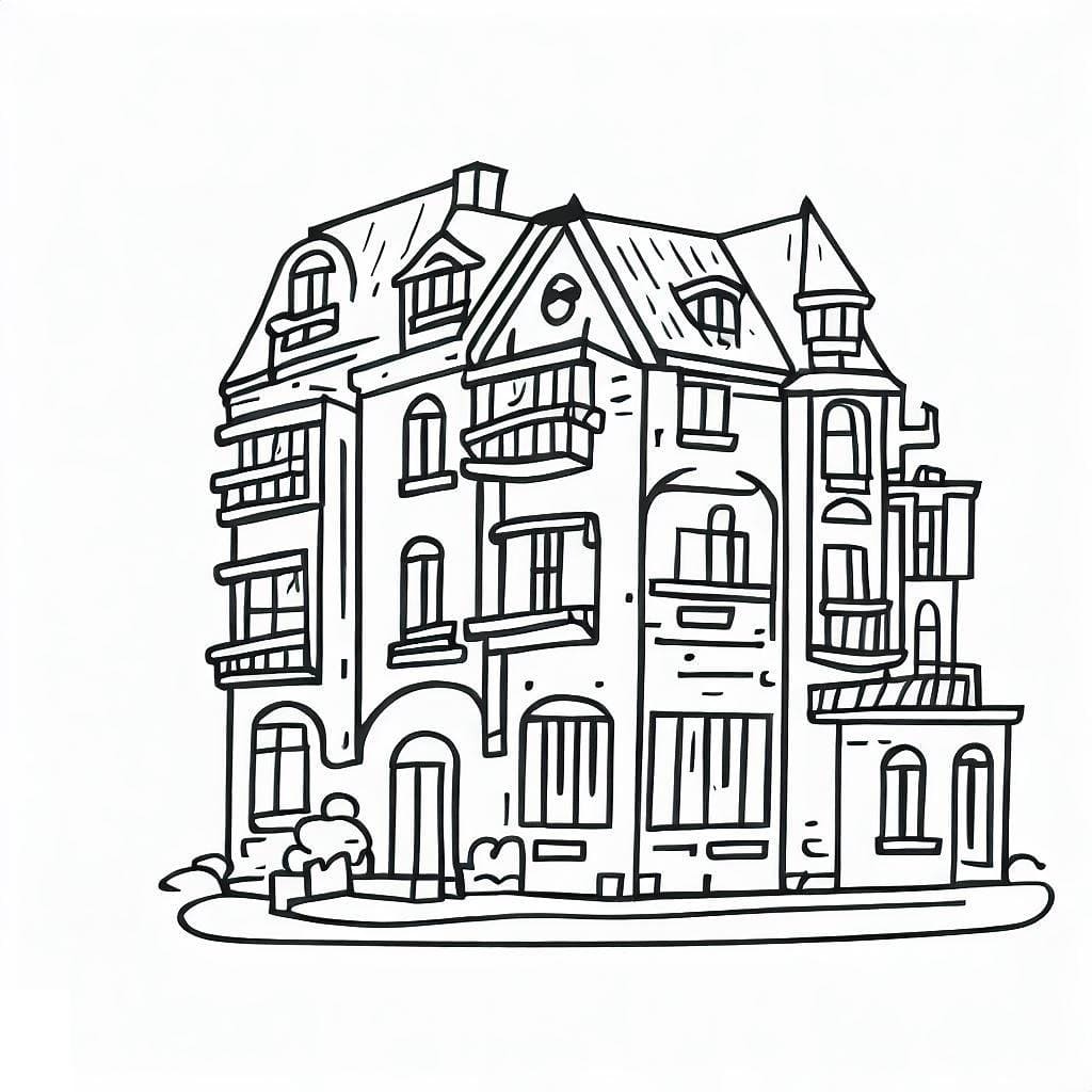 Page de coloriage Appartement #189304, collection Bâtiments et Architecture, à imprimer et colorier