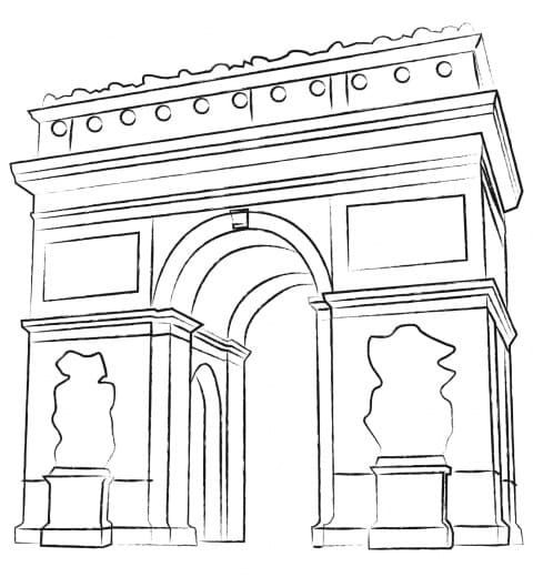 Coloriage gratuit Arc de Triomphe #179191 de la collection Bâtiments et Architecture à imprimer