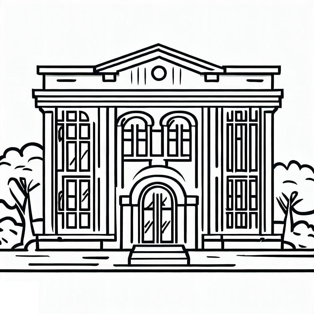 Coloriage gratuit Bibliothèque #191369 de la collection Bâtiments et Architecture à imprimer Coloriage gratuit Bibliothèque #191369 de la collection Bâtiments et Architecture à imprimer