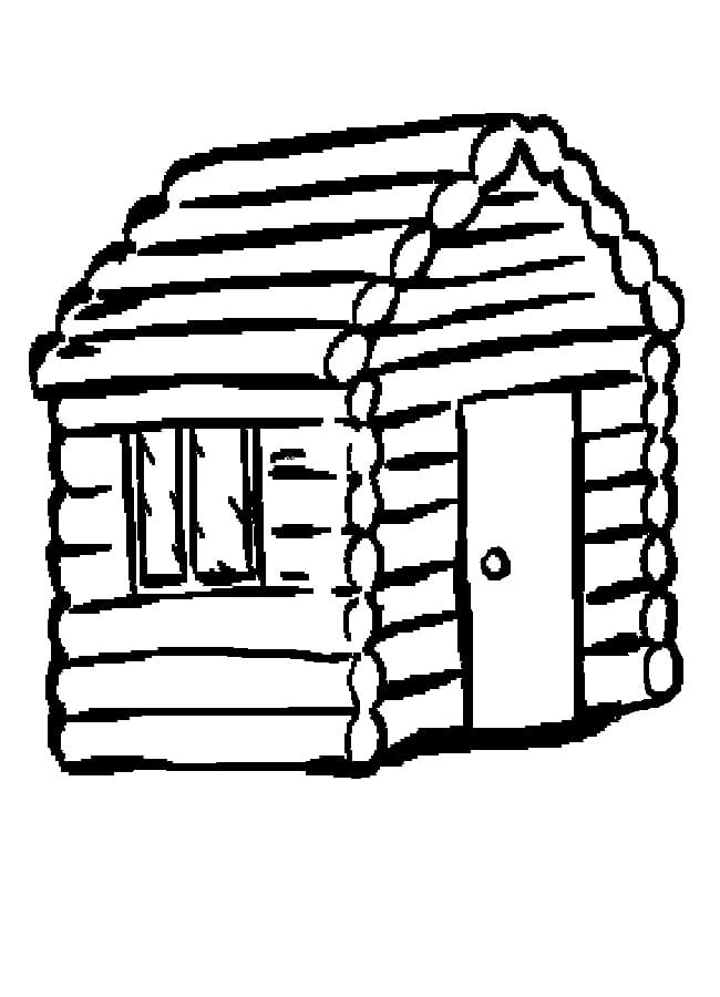 Coloriage gratuit Cabane #185528 de la collection Bâtiments et Architecture à imprimer
