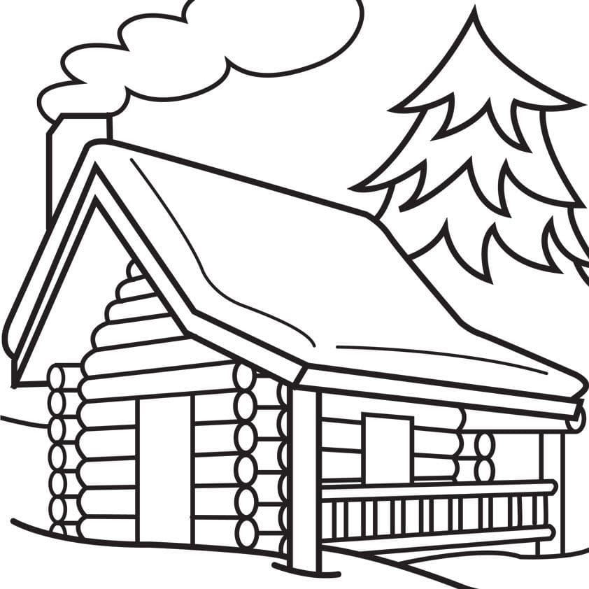 Coloriage gratuit Cabane #185531 de la collection Bâtiments et Architecture à imprimer