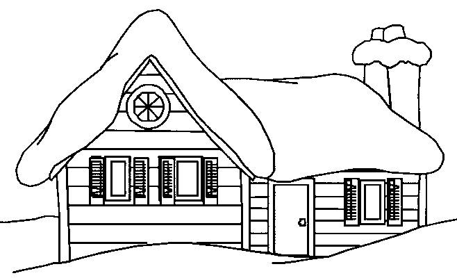 Dessin à colorier: Chalet (Bâtiments et Architecture) #169886 - Coloriages à Imprimer Gratuits