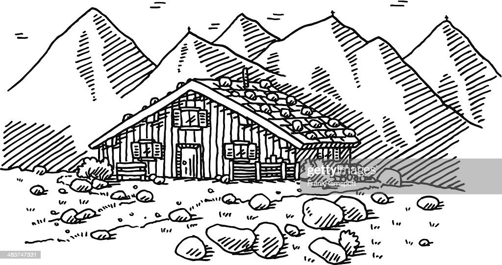 Dessin à colorier: Chalet (Bâtiments et Architecture) #169921 - Coloriages à Imprimer Gratuits