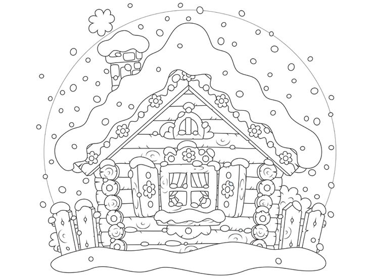 Dessin à colorier: Chalet (Bâtiments et Architecture) #169934 - Coloriages à Imprimer Gratuits