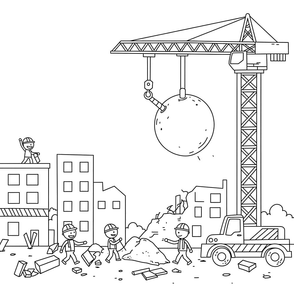 Coloriage gratuit Chantier #220861 de la collection Bâtiments et Architecture à imprimer