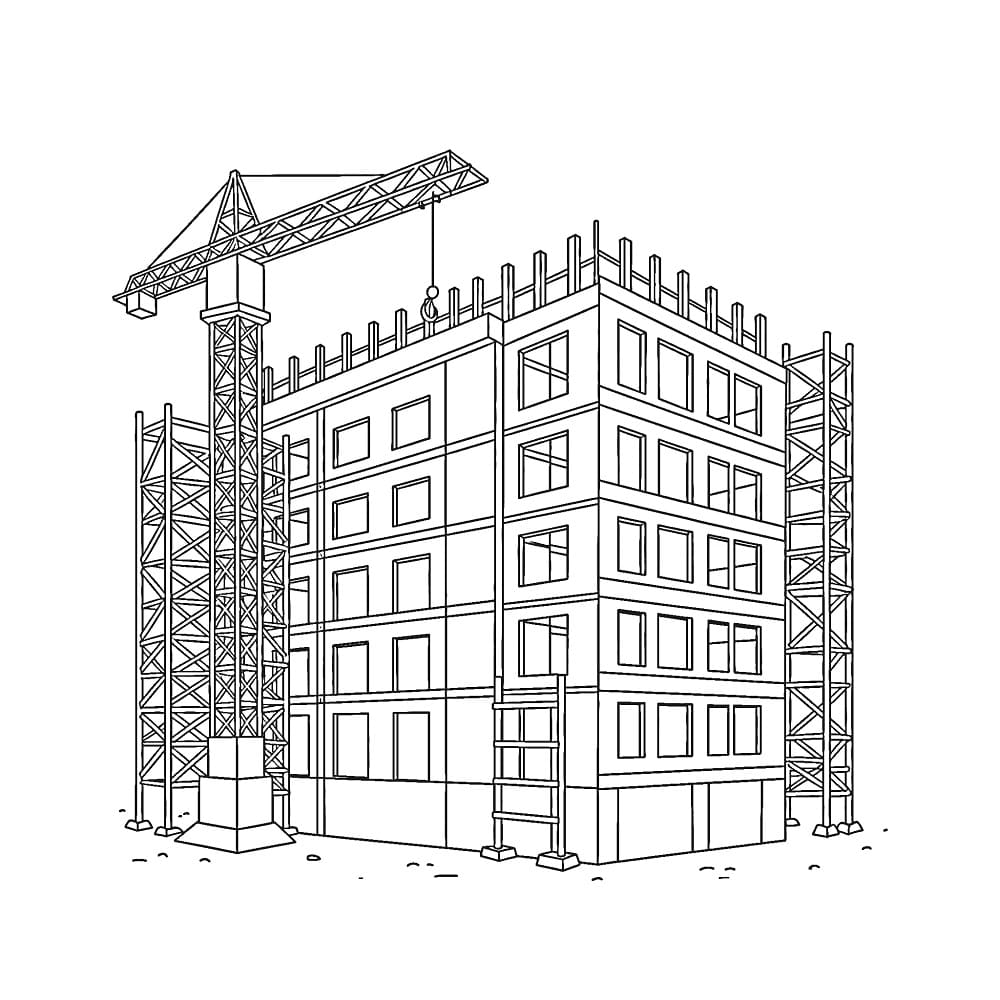 Coloriage gratuit Chantier #220875 de la collection Bâtiments et Architecture à imprimer
